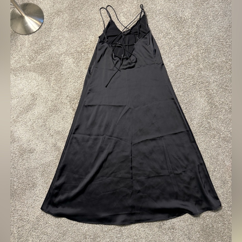 Banana Republic satin open back dress